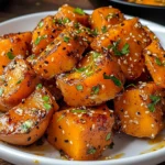 Honey Chili Smashed Sweet Potatoes