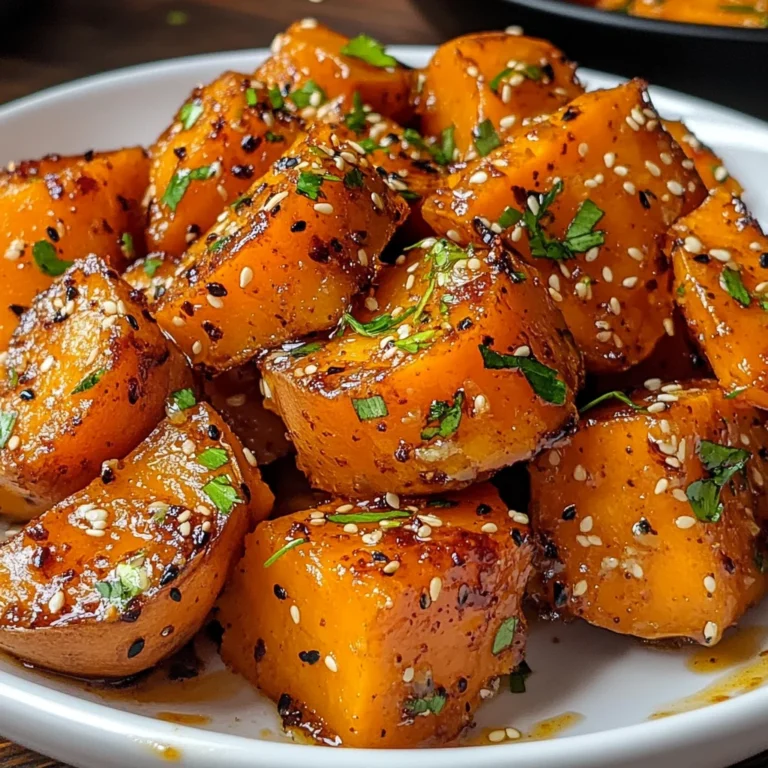 Honey Chili Smashed Sweet Potatoes