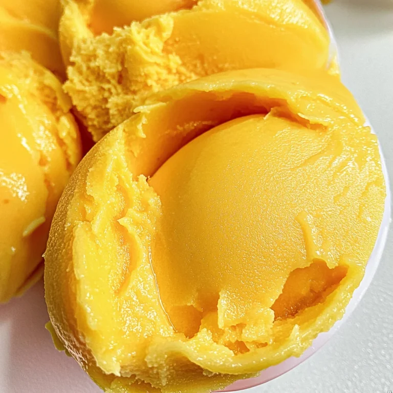 Mango Sorbet Recipe (2 Ingredient- Only) Super Quick