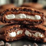 Marshmallow and Nutella Stuffed Chocolate Cookies