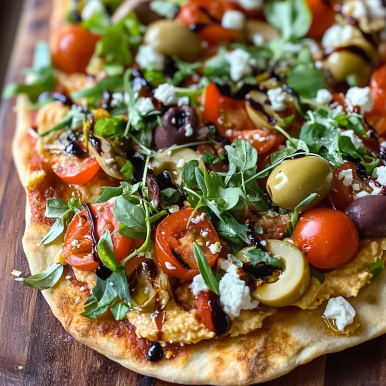 Mediterranean Naan Bread Pizza