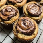 Nutella Swirled Banana Muffins