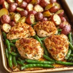 Parmesan Crusted Chicken Sheet Pan Dinner