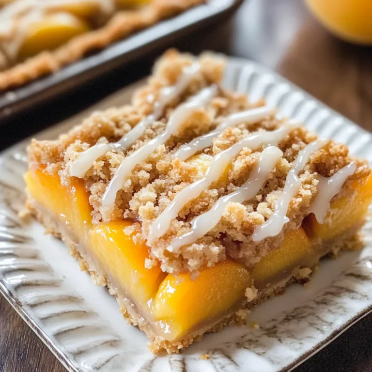Peach Pie Crumble Bars