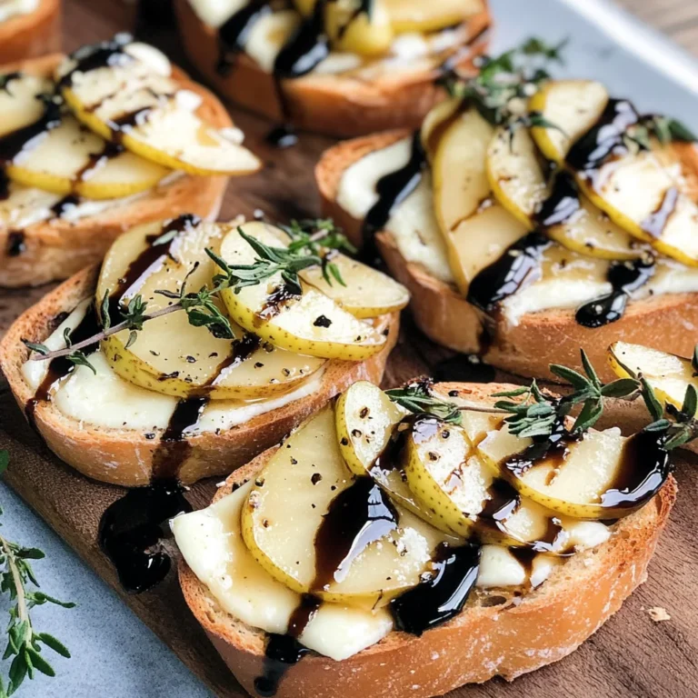 Pear and Brie Crostini