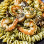 Pesto Shrimp Mushroom Pasta