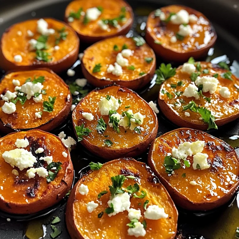 Roasted Sweet Potato Rounds with Honey & Feta for a Delicious Twist