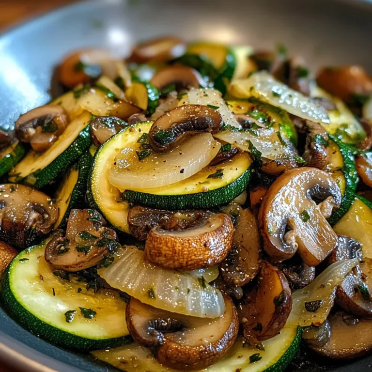Sauteed Zucchini Mushrooms And Onions