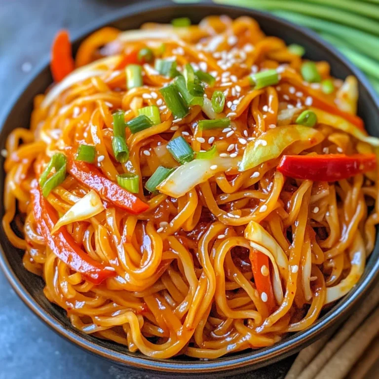 Sweet And Spicy Korean Gochujang Noodles Recipe