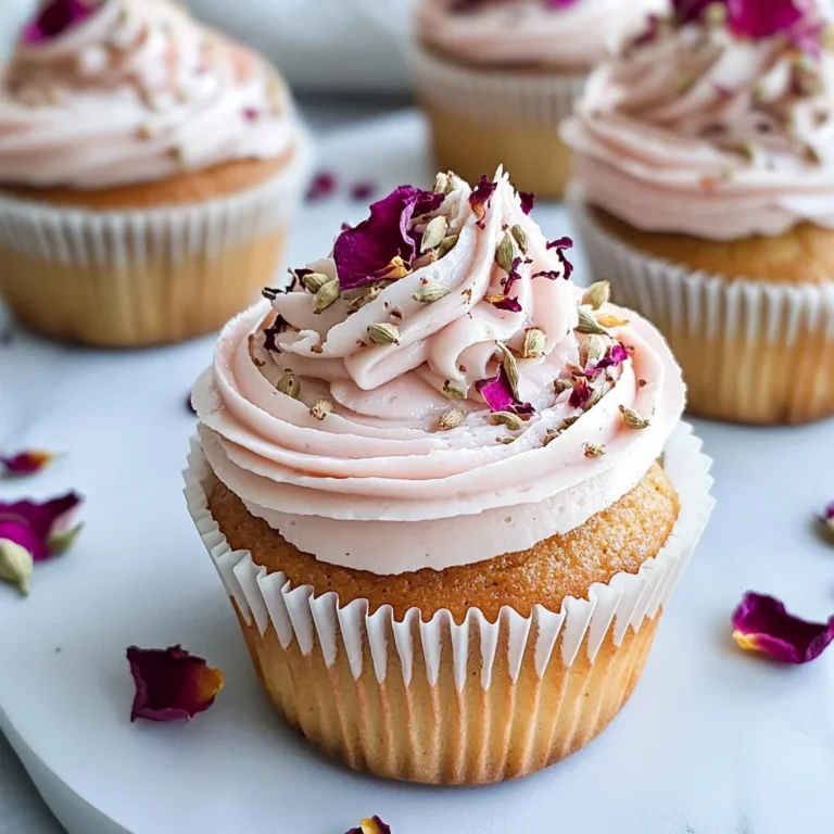 Vegan Cardamom Rose Cupcakes