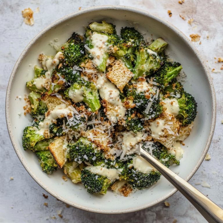 Roasted Broccoli Caesar Salad