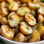 crispy garlic roasted potato salad