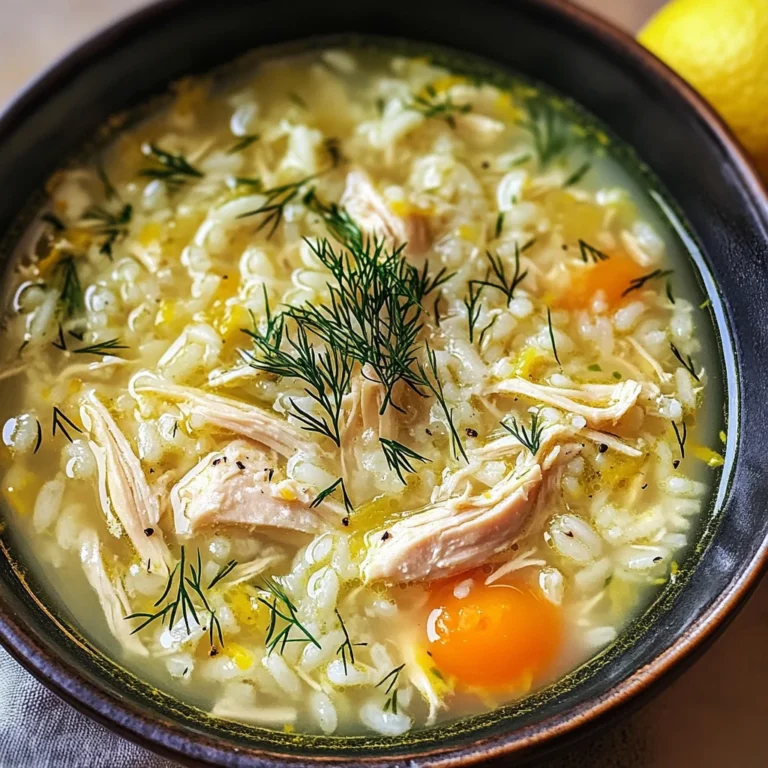 Avgolemono Greek Lemon Chicken Soup