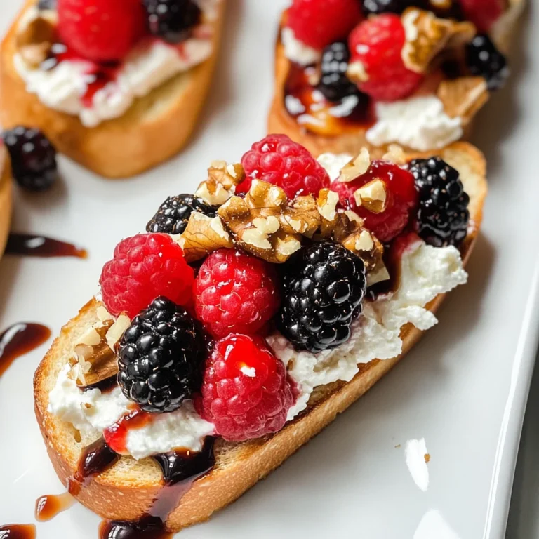 Berries & Goat Cheese Crostini