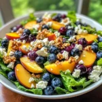 Blueberry Peach Feta Salad