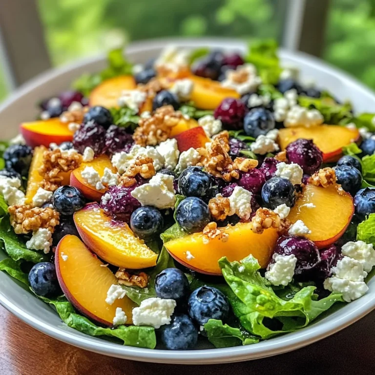 Blueberry Peach Feta Salad
