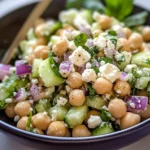 Chickpea Feta Cucumber Salad