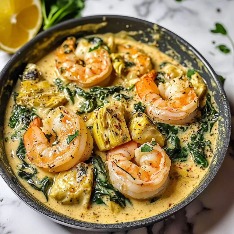 Creamy Spinach Artichoke Shrimp Skillet: Low-Carb Luxury
