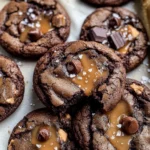 Double Chocolate Salted Caramel Cookies