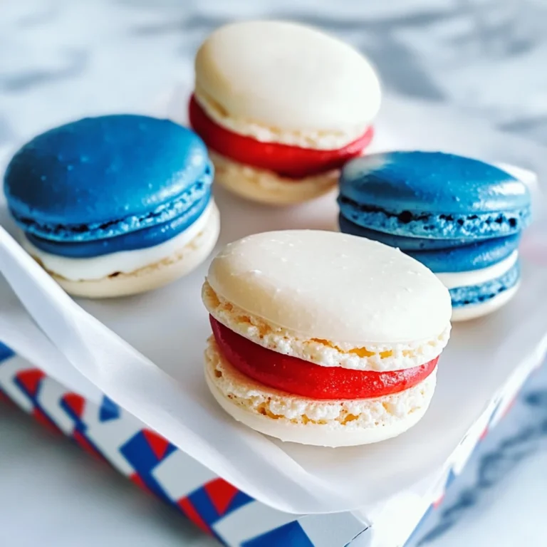 Fourth Of July Macarons