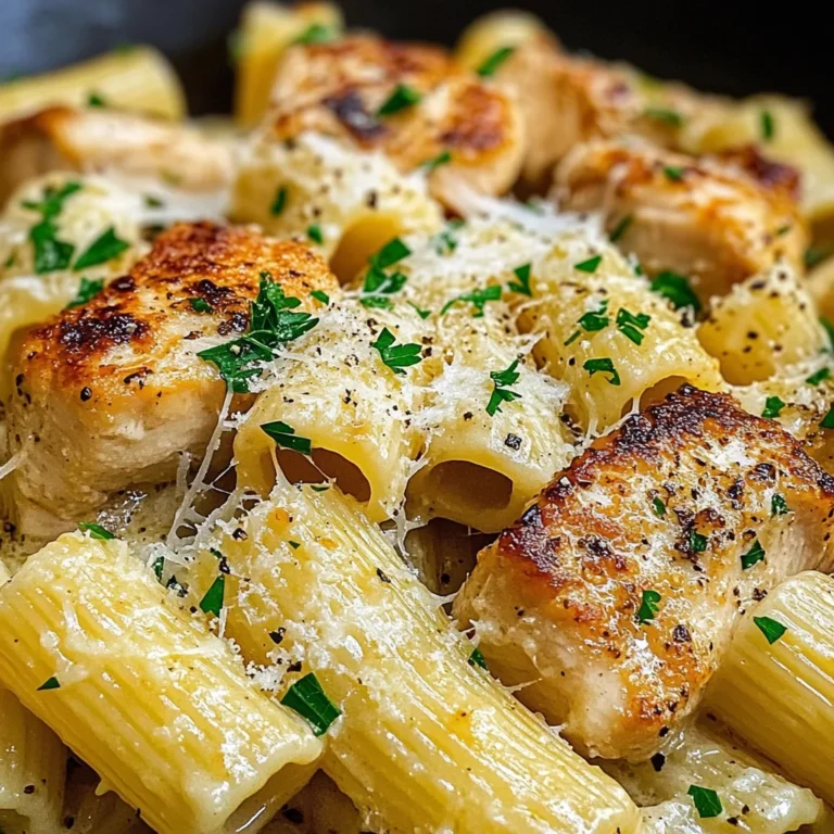 Garlic Butter Chicken with Rigatoni and Parmesan