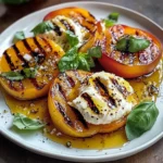 Grilled Nectarines with Burrata and Honey