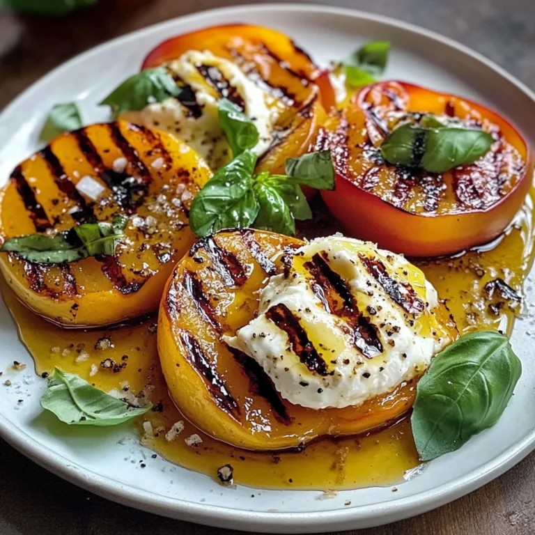 Grilled Nectarines with Burrata and Honey