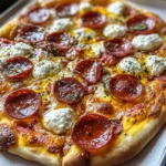 Hot Honey Beef Pepperoni Ricotta Pizza