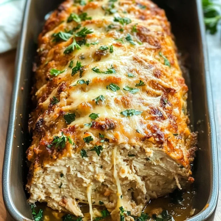 Juicy Garlic Parmesan Chicken Meatloaf: Comfort Food Delight