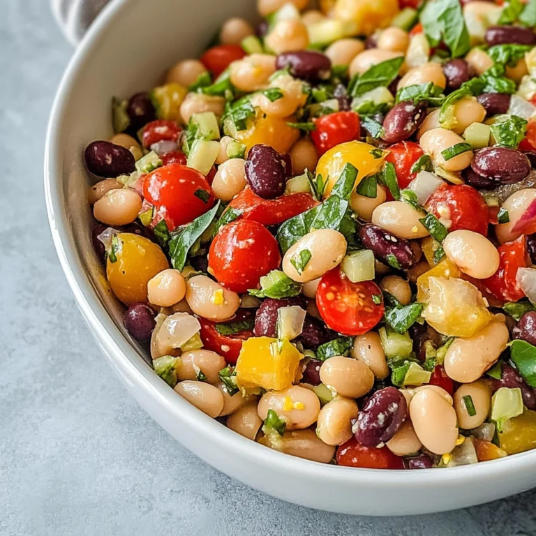 Lemon Basil Three Bean Salad