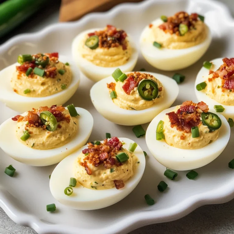 Loaded Jalapeño Popper Deviled Eggs with Bacon