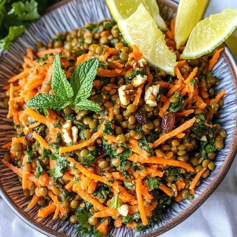Moroccan Lentil Carrot Salad (Vegan)