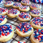 Patriotic Red, White & Blue Thumbprint Cookies