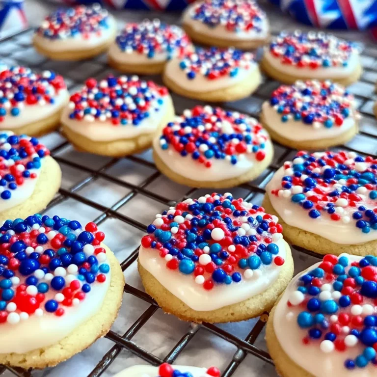 Patriotic Red, White & Blue Thumbprint Cookies