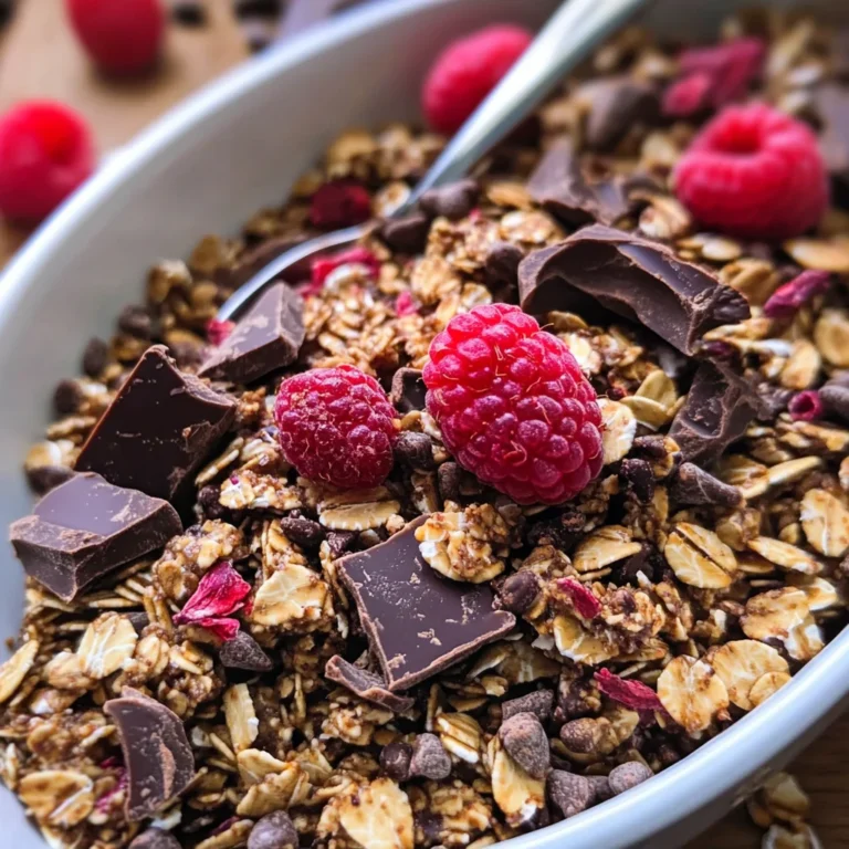 Raspberry Chocolate Chunk Granola (Nut Free)