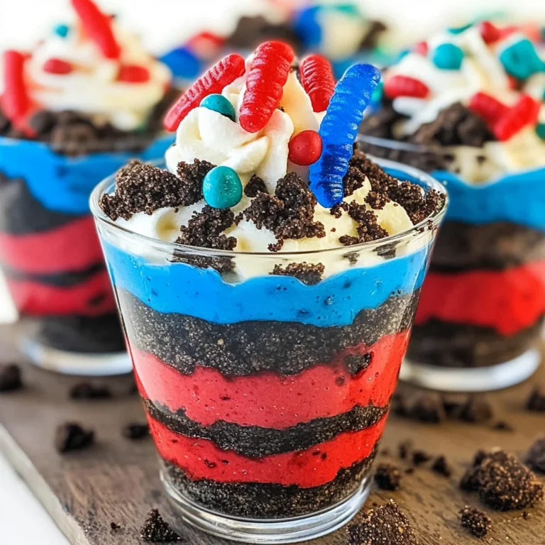 Red, White and Blue Dirt Cups