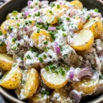 Sour Cream and Onion Potato Salad {No Mayo}
