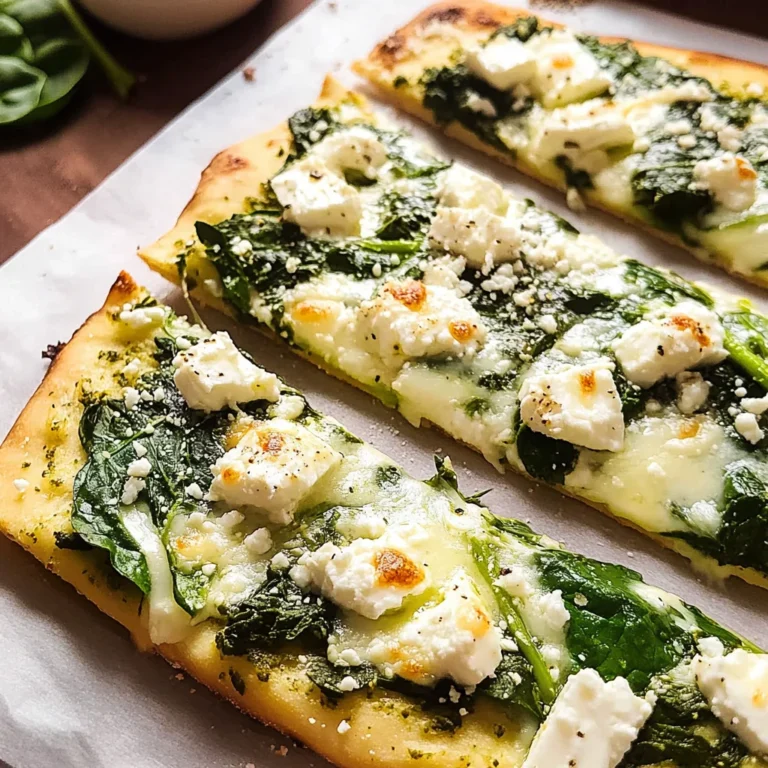 Spinach And Feta Flatbread Pizza