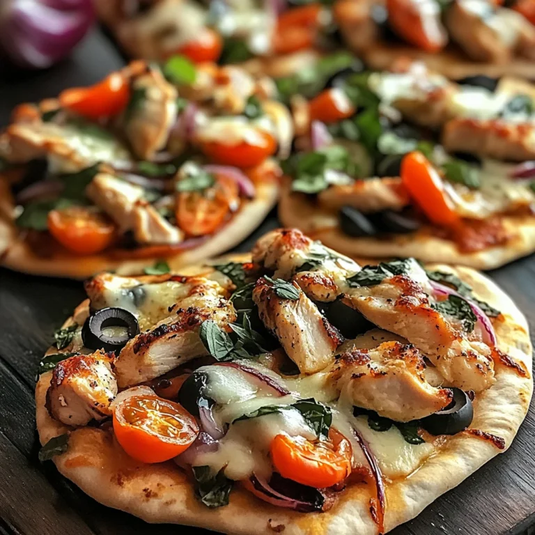 Tuscan Garlic Chicken Pita Pizzas