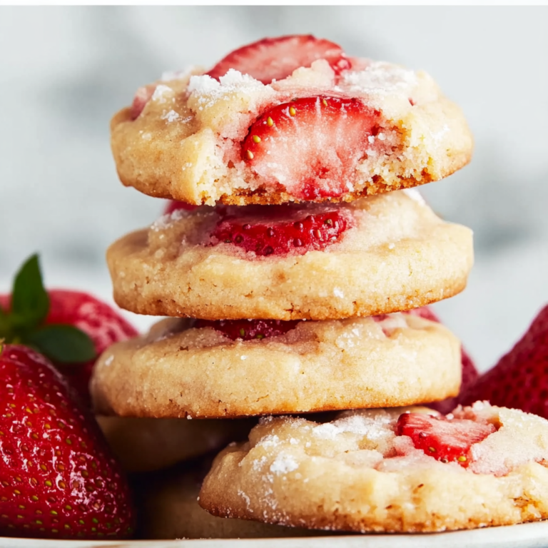 Strawberry Shortbread Cookies